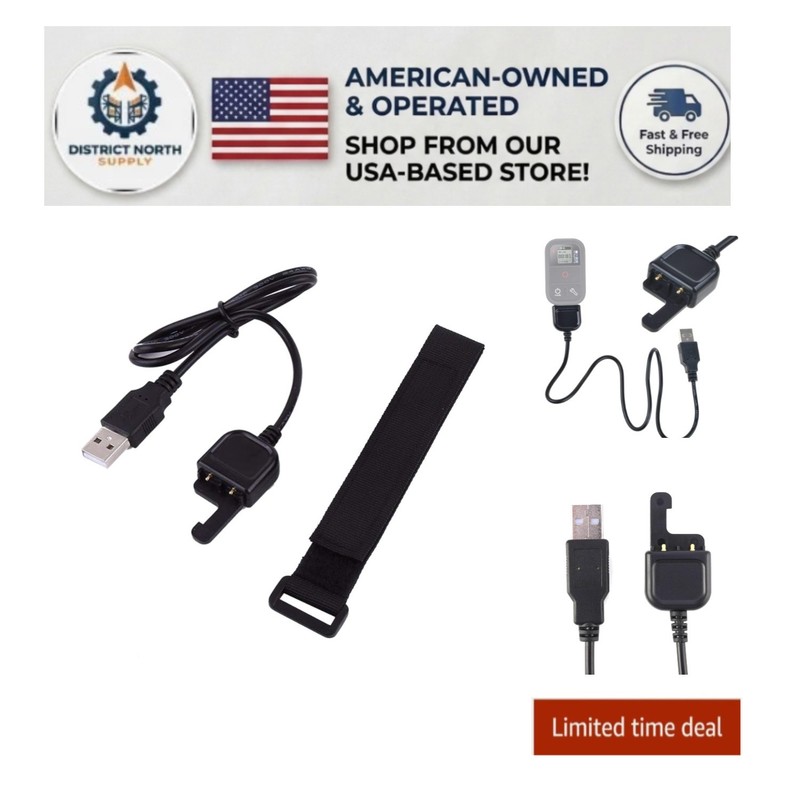 Compact Fast Charging USB Cord for GoPro with Wrist Strap – Indoor/Outdoor Use