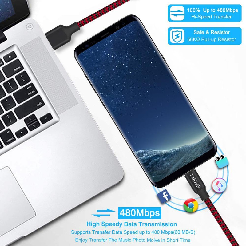 USB C Cable Fast Charging Nylon Braided 3Pack 6Ft USB a to Type C Cord | USB C C gallery