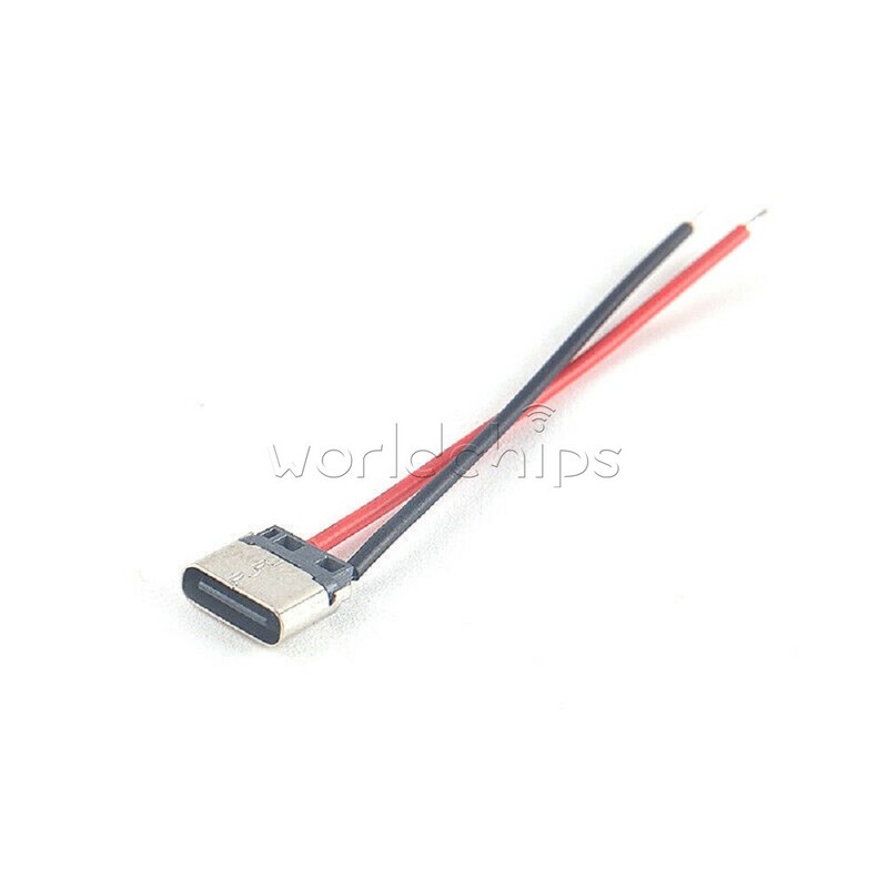5PCS USB Type-C 2P Welding Wire Female Connector Cable For Mobile Phone Charging gallery