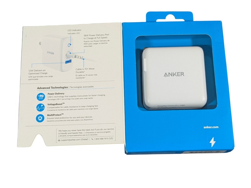 Cc1O Anker Apple Fast Charge Power Port Classic PD 2 w/ 3' Charging Cable White gallery