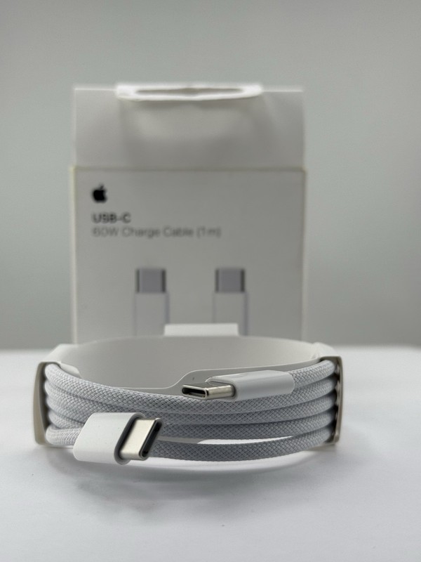Apple USB-C 60W Charge Cable (1m) – Model A2795, MQKJ3AM/A Open Box New