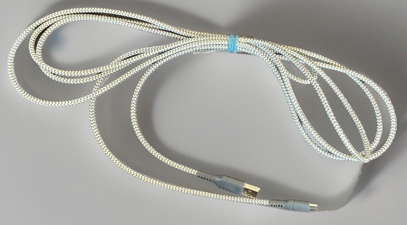 Cell Candy – Micro-USB to USB-A Charging Cable – Silver – 10 Feet