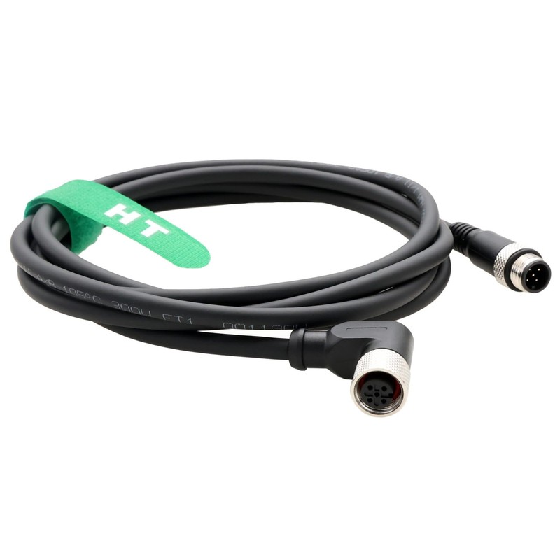 HangTon M12 5Pin Male to 5 Pin Female Right Angle Power Cable for Industrial ... gallery