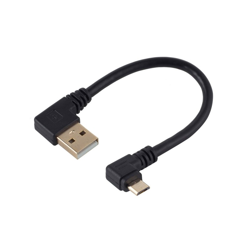 Right Angle Micro USB Cable Short 90 Degree USB to Micro-USB, 6in 3-pack gallery