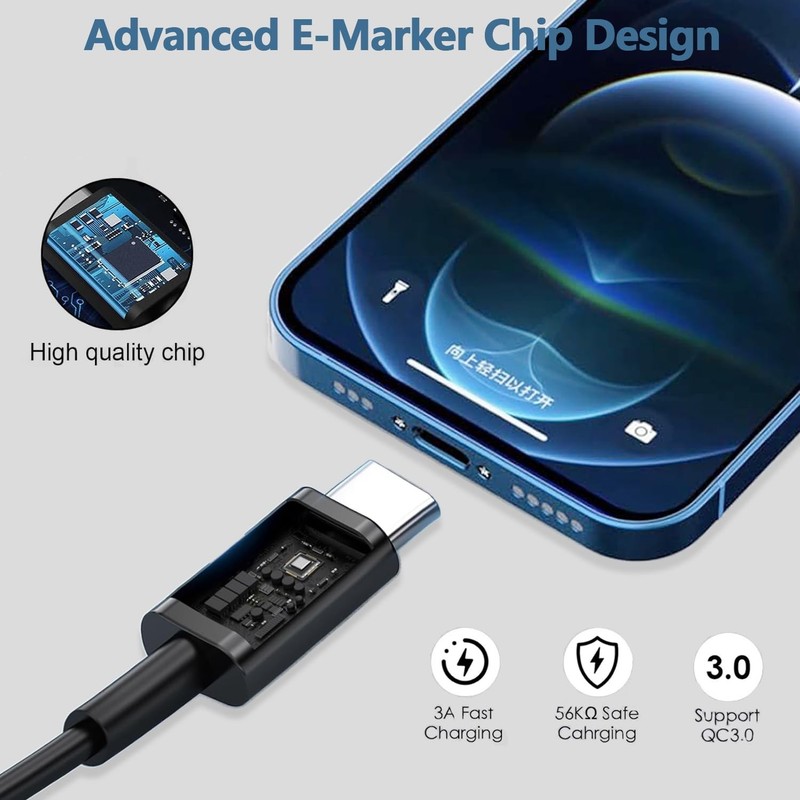 Fast USB C Phone Charger for Blu View 3/2, M8l/M10l, G9/G90 Pro/G91 Max/G91 P... gallery