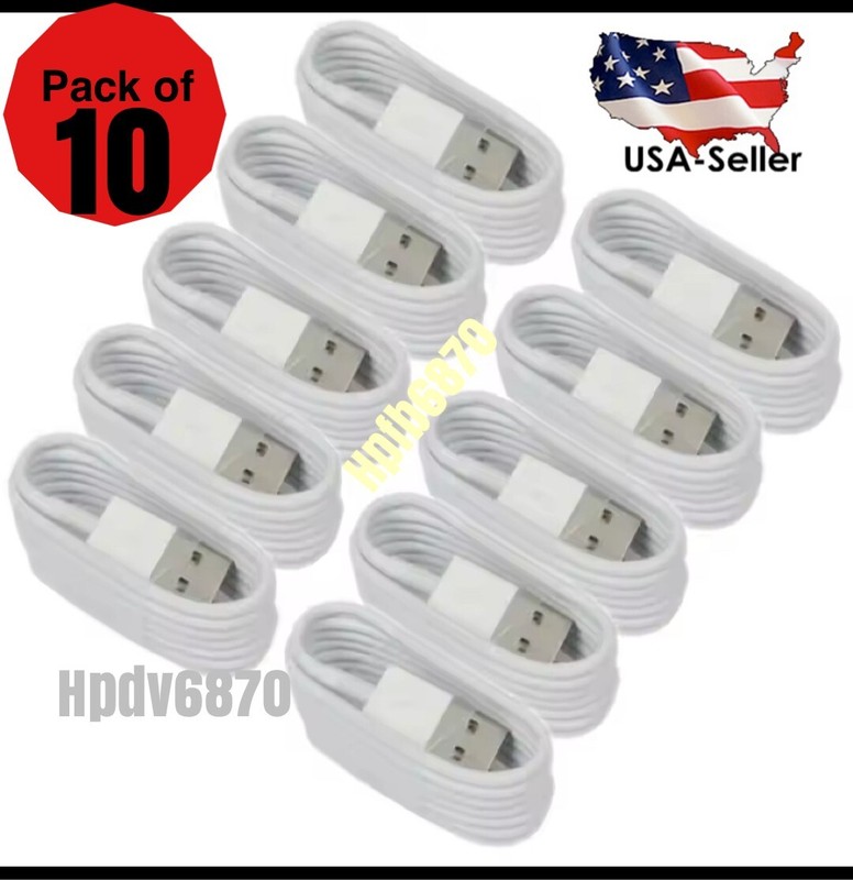 10-PACK USB Data Fast Charger Cable Cord For Apple iPhon 6 7P 8 X 11 12 13 MAX