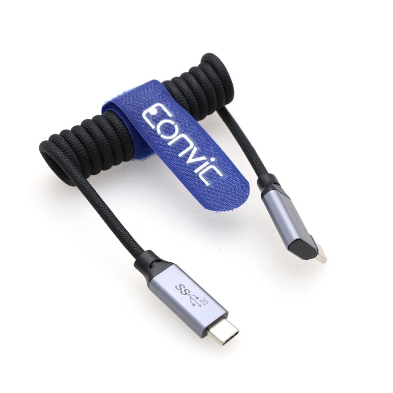 USB 3.2 GEN 2 20Gb/s 100W 4K 60Hz Charging Data Braided Coiled Cable for iPho... gallery