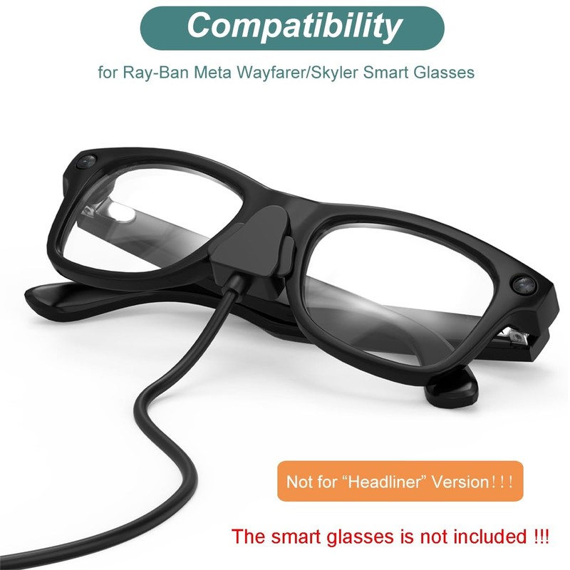 Charging Cable for Ray-Ban Meta Gen 2&1 Smart Glasses (Wayfarer/Skyler) gallery