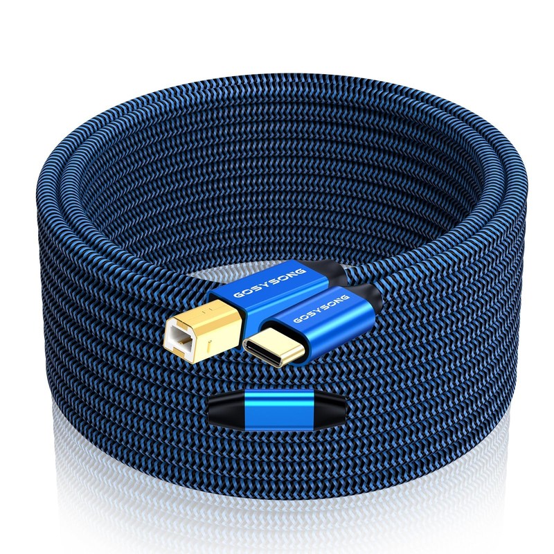 USB C Printer Cable 30ft, Type C to B High Speed with Printer, Scanner, Fax, …