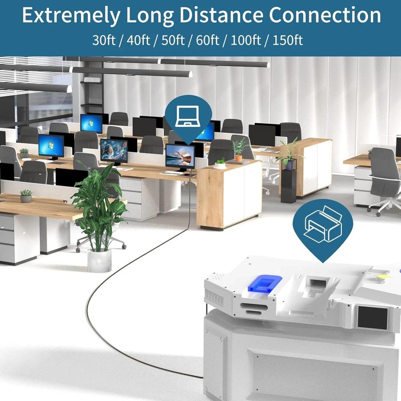 Printer Cable 150ft, USB 2.0 USB A to B Printer Cord, Scanner Cord, High Speed gallery