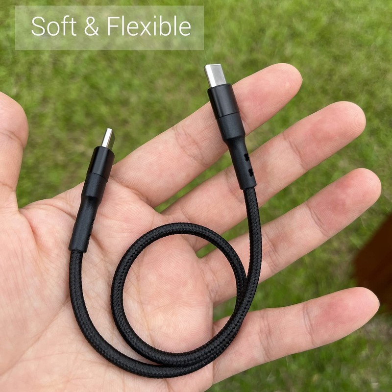 USB C to USB C Cable 1FT, 3-Pack 12 inch 20V 3A Type C PD Fast Charging Cord ... gallery