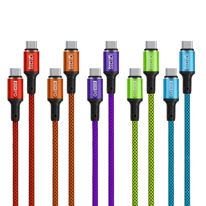 USB-C to USB-C Cable, Type-C 60W Fast Charging Cable (10 FT, 5Pack) for iPhon…