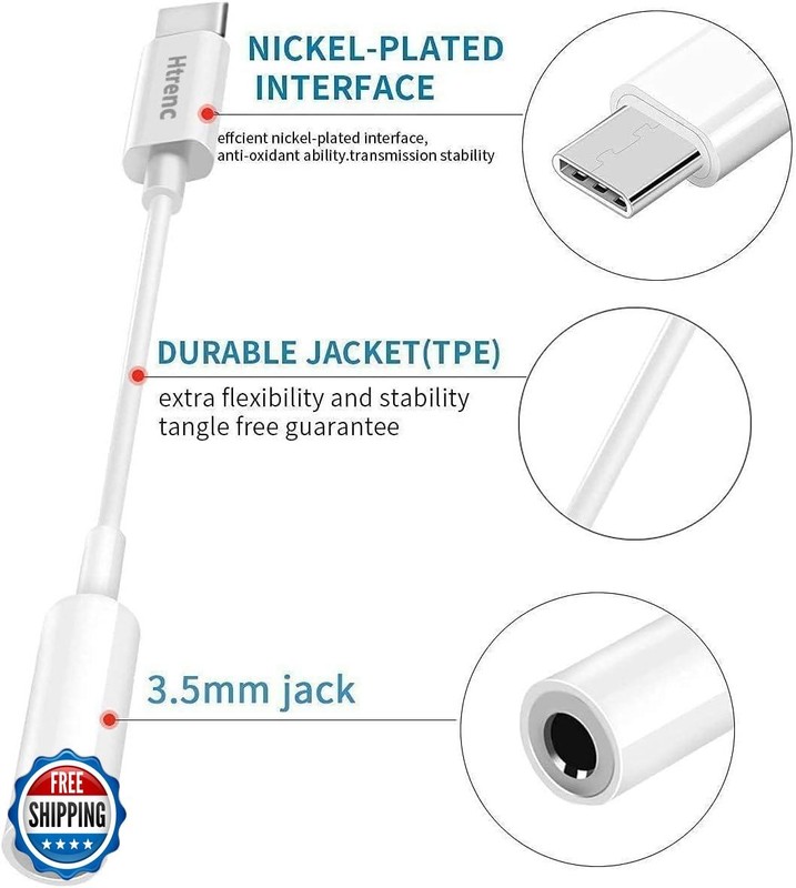 USB C to 3.5mm Headphone Jack Adapter for iPhone 16/16 Pro/15/15 Pro/Pro Max/ gallery