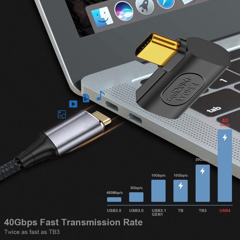 Chenyang USB4 Type C Male to Female Extension 40Gbps 240W Power Data 8K Adapter gallery