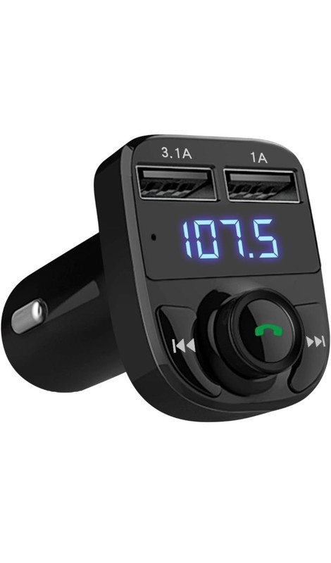 SMART WIRELESS CAR MP3 PLAYER BLUETOOTH 5.0 FM TRANSAMITTER + DUAL USB CHARGER gallery