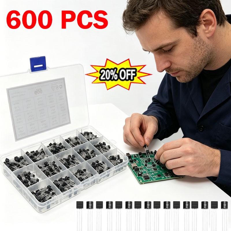 600pcs TO-92 Assortment NPN PNP DIY kit 15 value Transistor