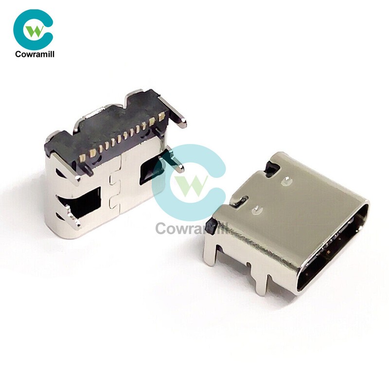 10PCS USB 3.1 Type-C 16pin Female Port SMT 90 Degree SMD Female Head NEW gallery
