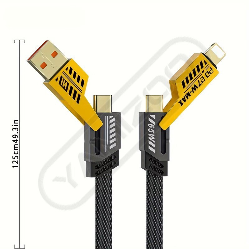 50PCS USB C Charging Cable 1.2m Type-C Connector Nylon PD 65W 27W Fast Charging gallery