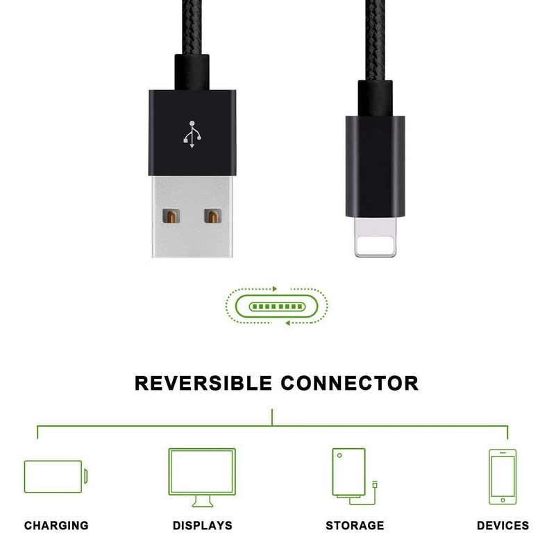 Compatible Phone Cable, [2Pack] 2FT Nylon Braided Fast Charging USB Cord Repl... gallery