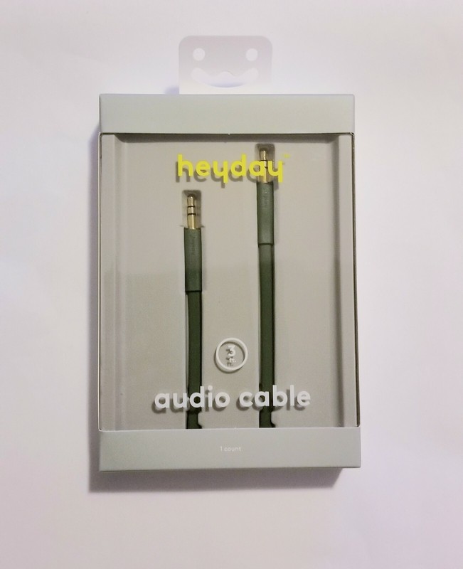 New heyday™ Audio Cable – Army Green 3 ft flat