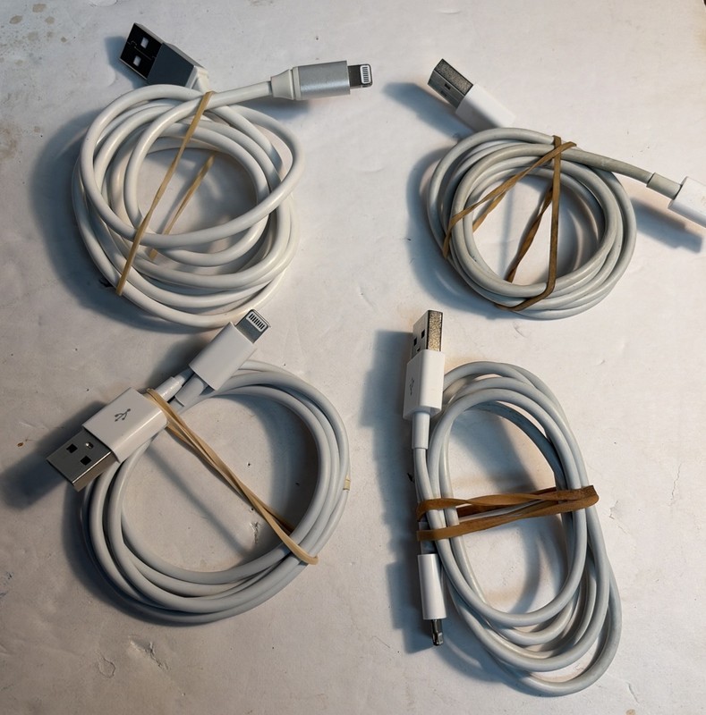 Apple iPhone USB C to Lightning cable Lot Of 4-3 Approx 39” & 1-48” gallery