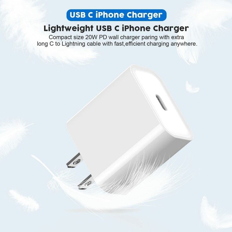 For Apple iPhone 15 14 Pro Max 13 12 11X Charger Cable 3f/6ft 20W Power Adapter gallery