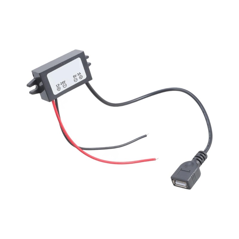 12V 24V To 5V 3A USB Charger Adapter For Mobile Devices Cameras Dashcords gallery