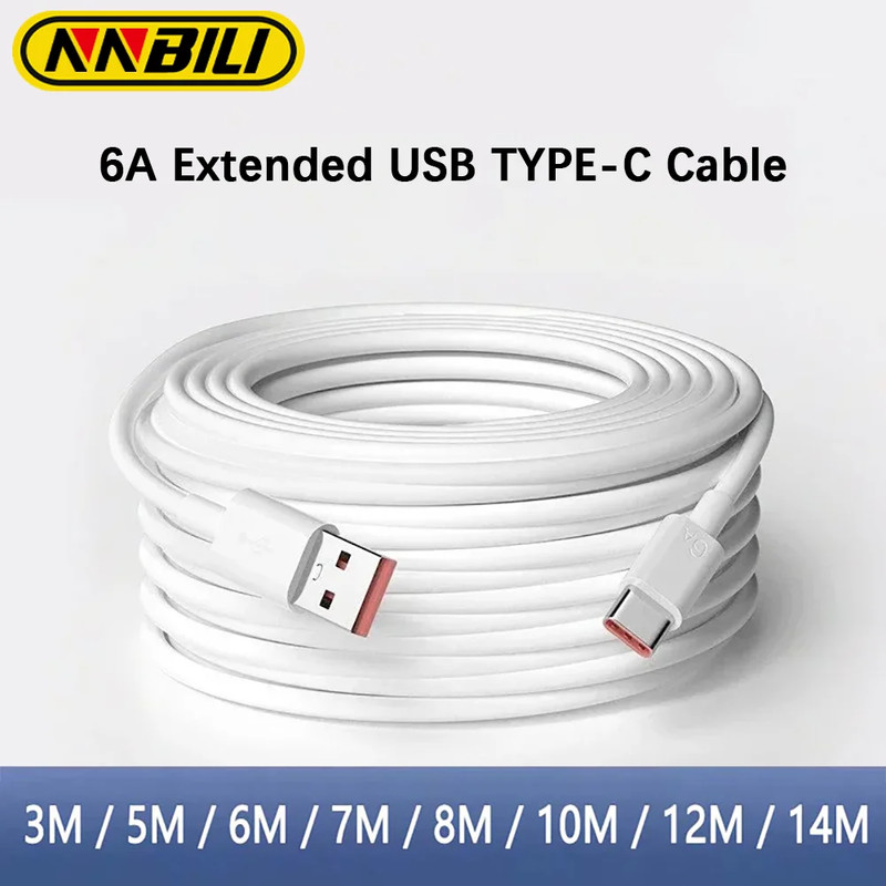 3M/5M/14M Extra Long Type C Charging Cable Extender Charger Wire Cord for Samsun gallery