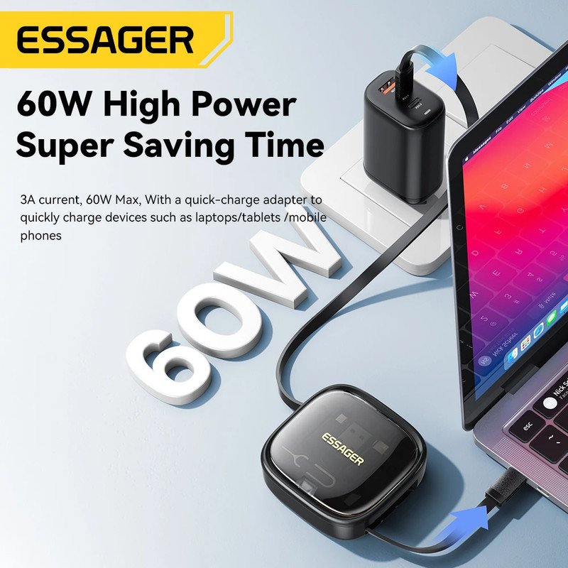 USB C to Tpye C Cable PD 60W for Xiaomi Poco Fast Charging Data Travel Multi Fun gallery