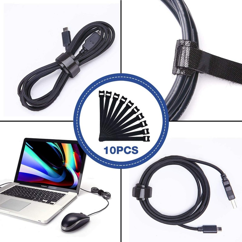 4PCS Management Sleeve with 10PCS Cable Tie, 20 inch Cord Organizer with Zipper gallery