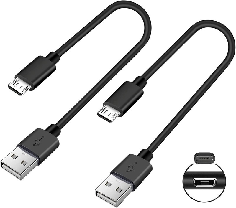 Durable 8” Micro USB Charging Cables - 2-Pack for Universal Device Compatibility gallery