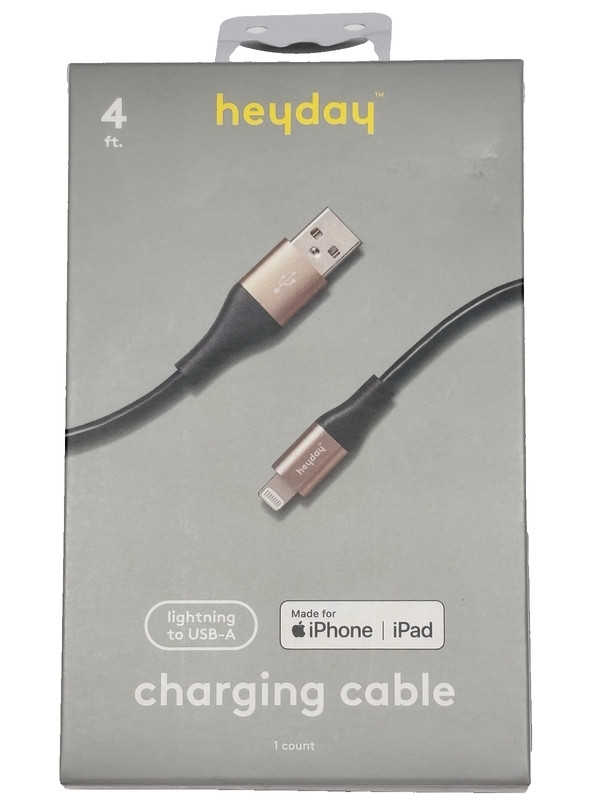3x Heyday 4’ (Ft) Lighting to USB-A Cable iPhone iPad Sealed gallery
