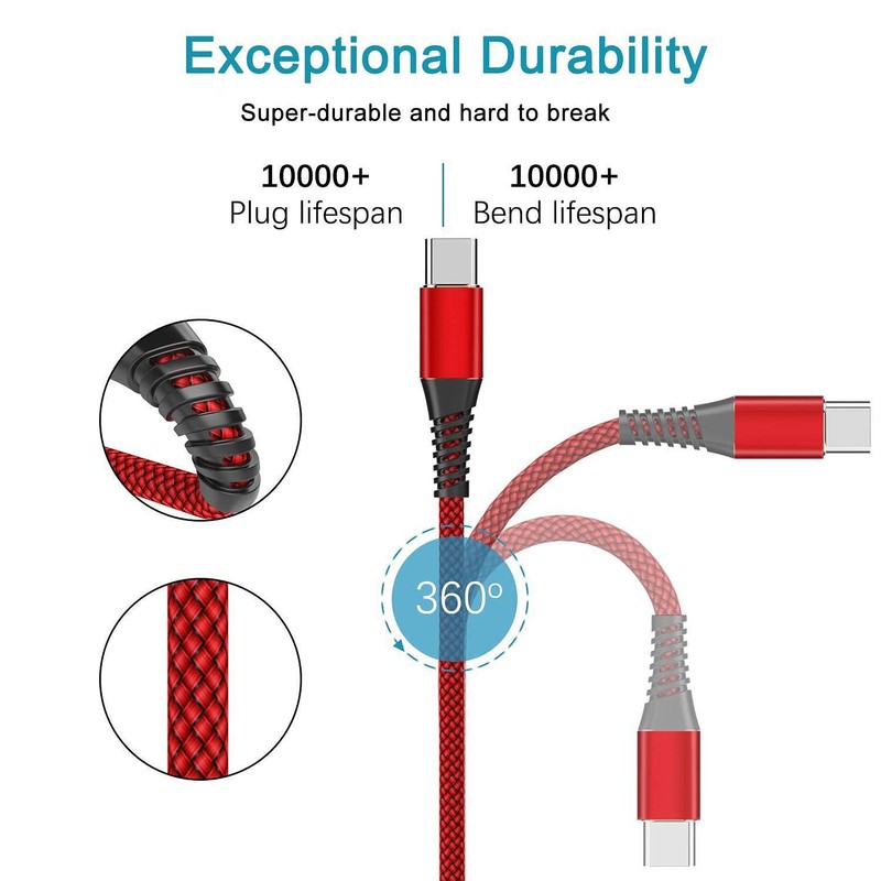 Braided USB Type-C USB-C to USB-A Fast Charge Cable Cord Charger Charging Sync gallery