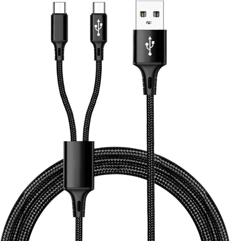 High-Speed Dual Port USB C Cable - 480Mb/s Data Transfer & 2.4A Charging Power gallery