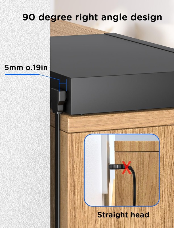 90 Degree USB 2.0 Extension Cable 4 Inch Flat Right Angle Male Female 2 PCS gallery