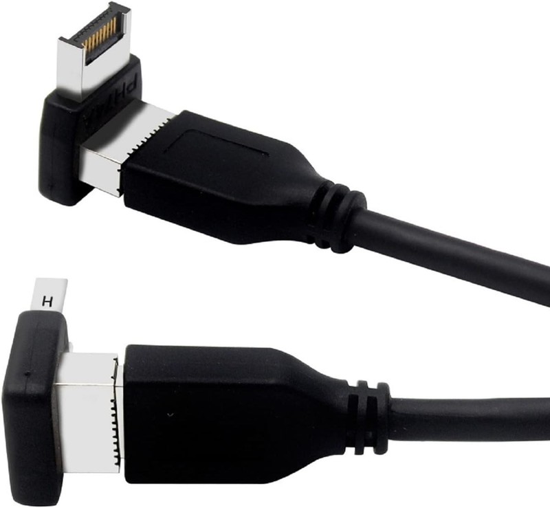 90-Degree Right Angle USB 3.1 Type-E Motherboard Header Adapter with Shell gallery