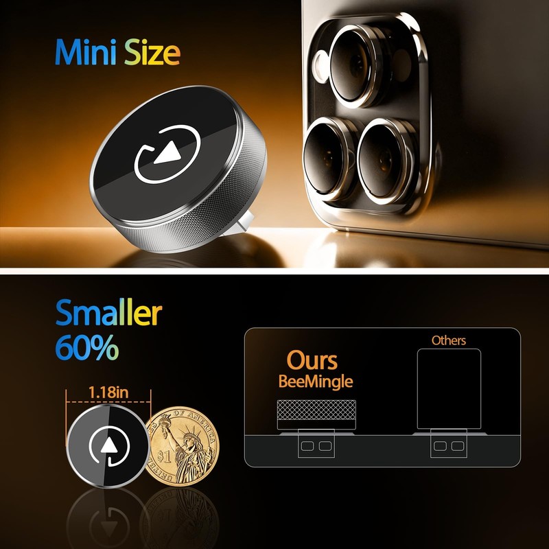 2-in-1 Wireless CarPlay Adapter for Apple iPhone & Android, Plug & Play, Auto... gallery