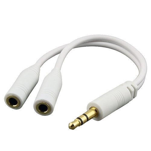 Headphones Splitter 3.5mm Earphone Adapter Dual Headset Port Audio for Tablets gallery