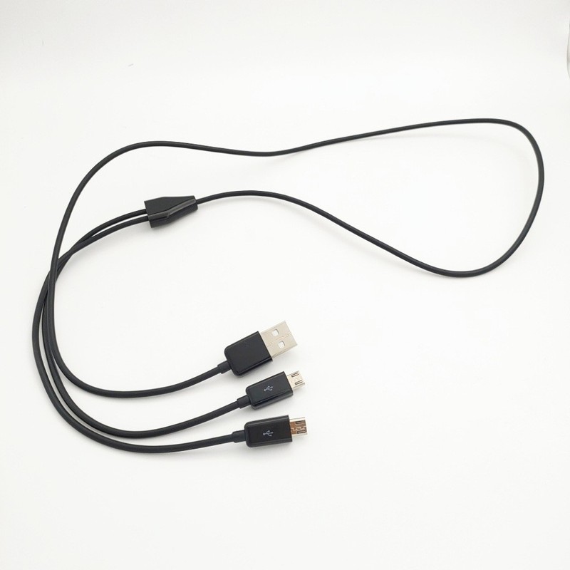 3.2/6.4/10FT (1/2/3M) USB to 2 Micro USB Male Splitter Y Andorid Charging Cable