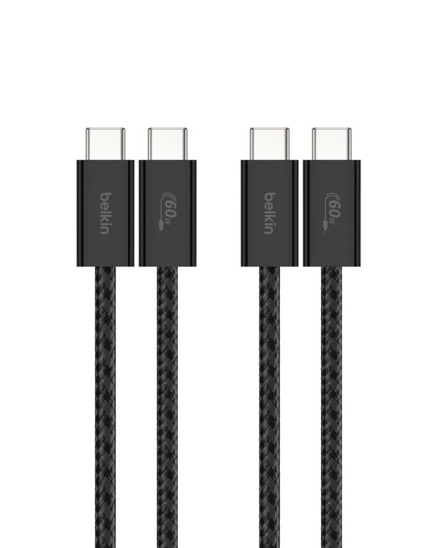 2-Pack USB C to C Cable 3.3ft 60w Type C Fast Charging Power Supply Cord Set