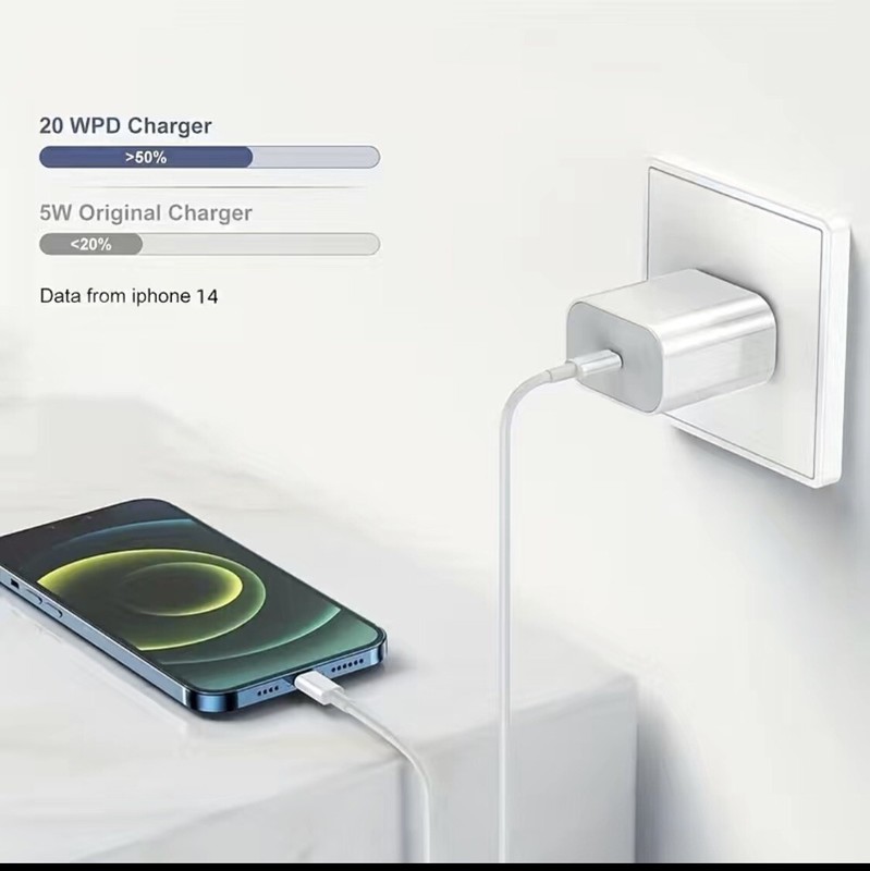 Extremely fast charger for Iphone 11 12 13 14, both charging cable + charger box gallery