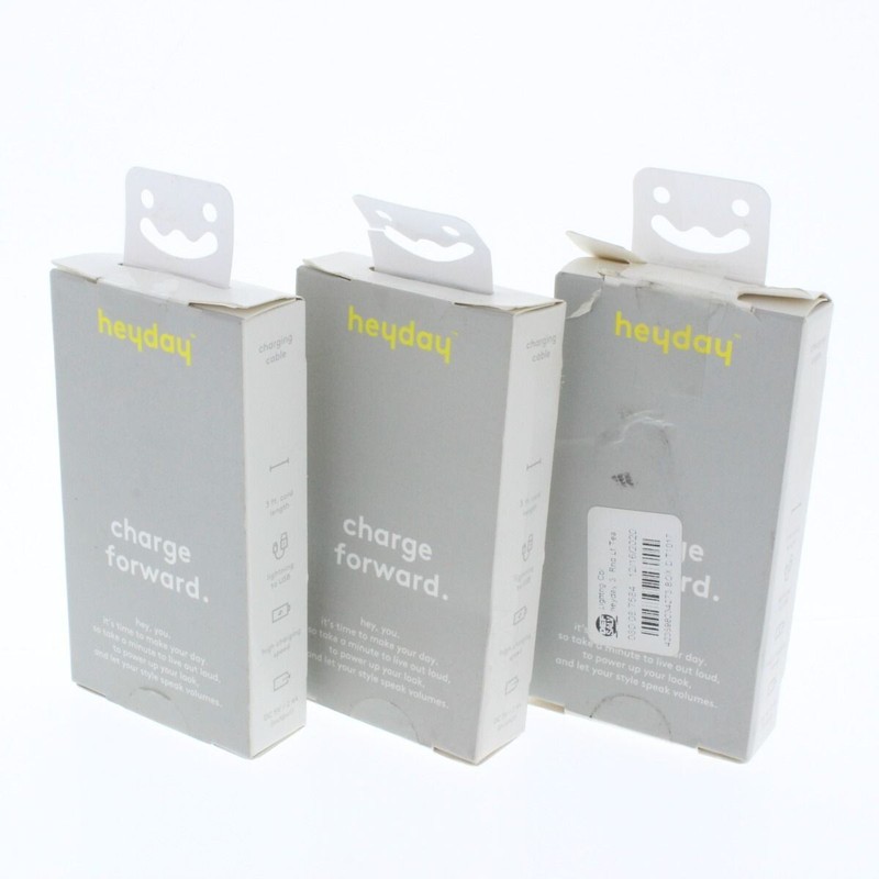 Heyday USB to 8 Pin Connector Cable for iPhone 3.9 feet New SET OF 3X CABLES gallery