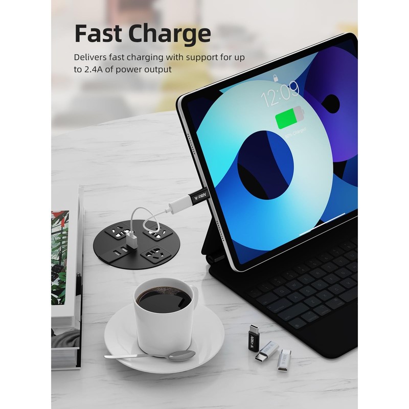 ARKTEK USB-C Adapter 4-Pack Fast Data Transfer & Charging for iPhone Galaxy Pixe gallery