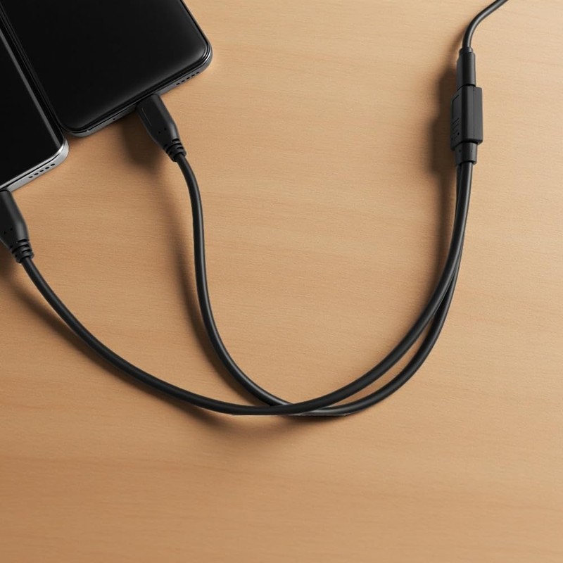 USB C Splitter Charge Cable, 1 Feet 2-in-1 USB Type C Female to 2 USB-C Male ... gallery