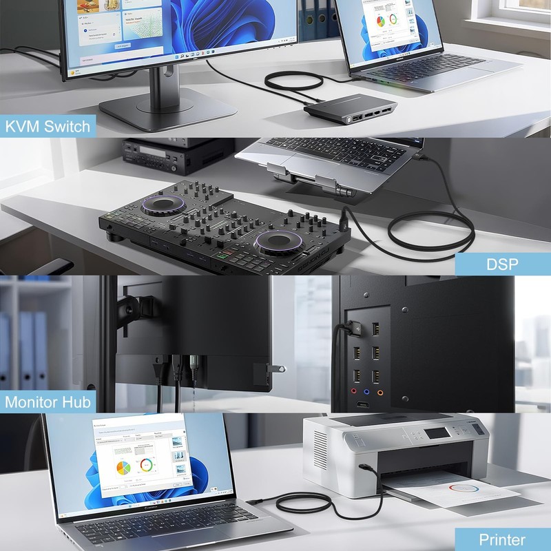 USB To USB Cable 6ft USB 3.0 Male To Male Cord Type A Double Sided Wire gallery
