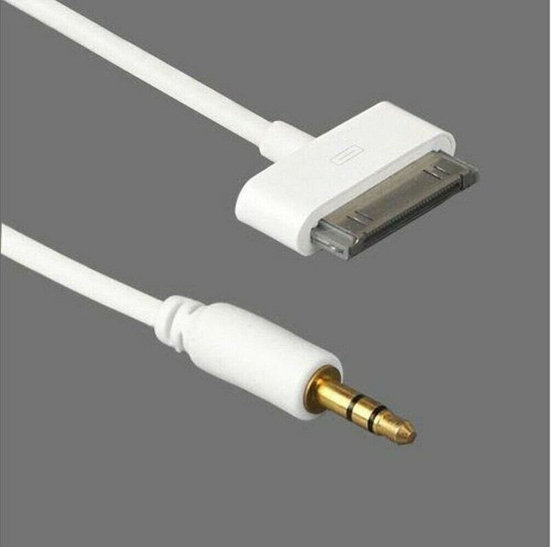 AUX 3.5mm Male To 30-pin Male Adapter Cable for IPod IPhone Ipad Dock 3.3ft