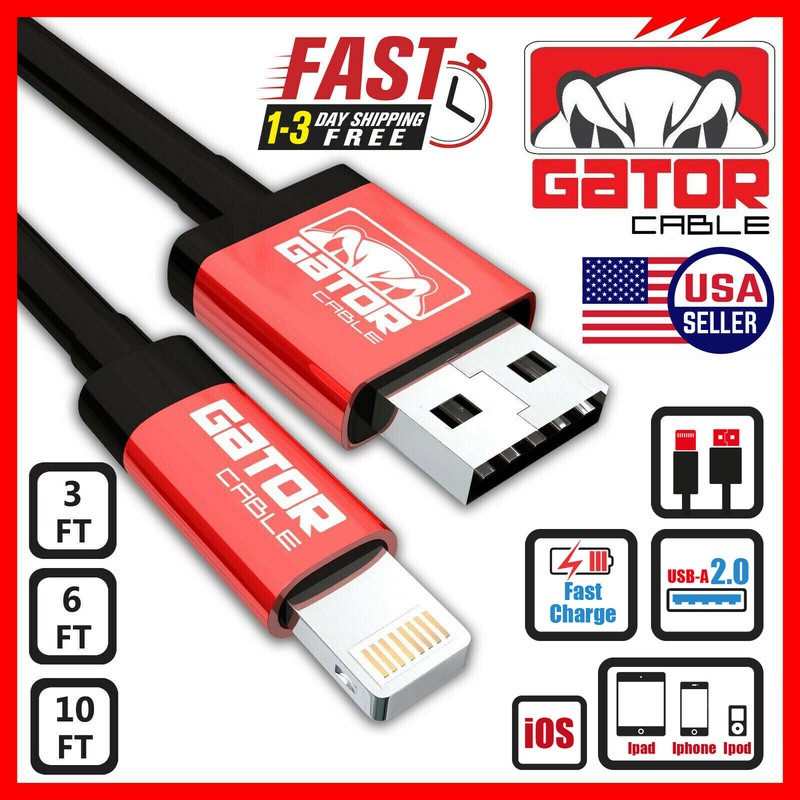 USB-A Charger Cable Fast Charge For iPhone 7 8 SE X XR XS 11 12 13 Pro Max Plus gallery
