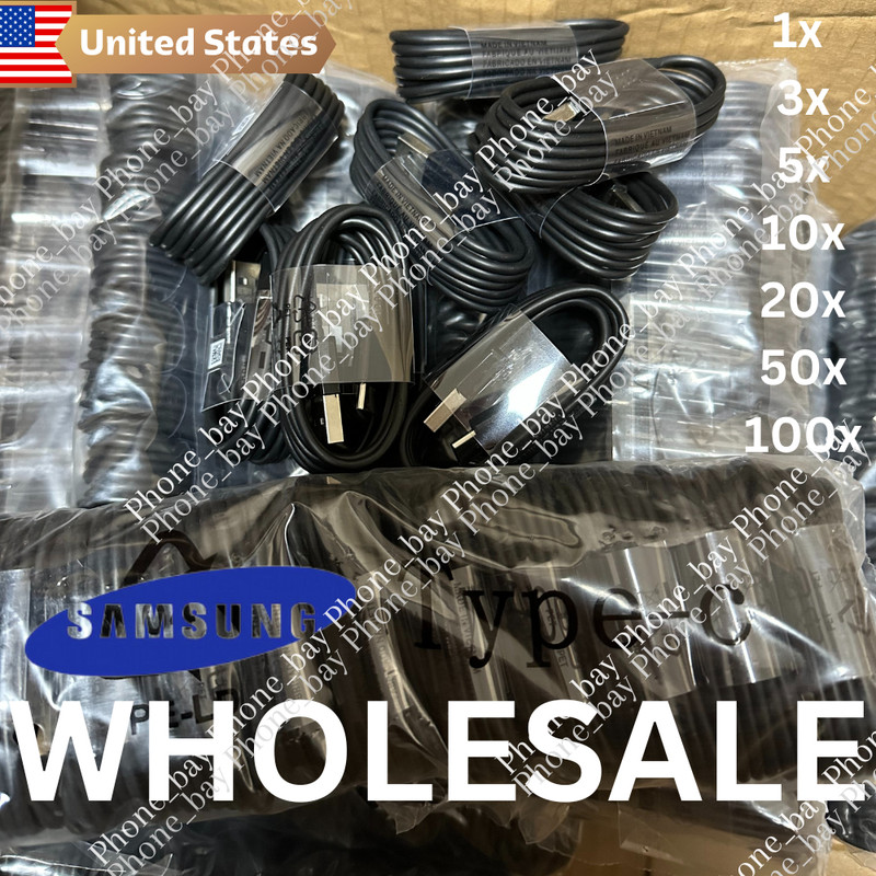 Wholesale Bulk USB C Type C Cable Fast Charger Lot For Samsung S20 S9 S10 Ultra