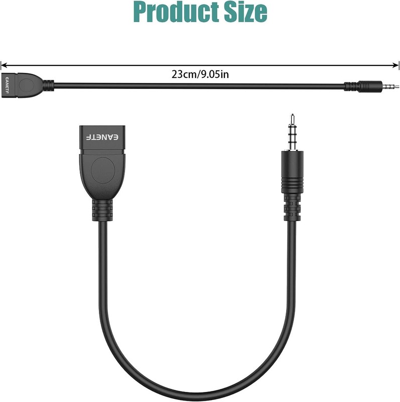 USB to 3.5mm Aux Audio Adapter - 2PCS Plug & Play for Car Music Streaming gallery