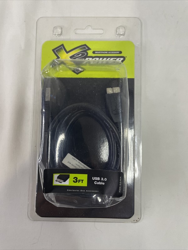 X2 Power 3FT USB 3.0 Cable NIB